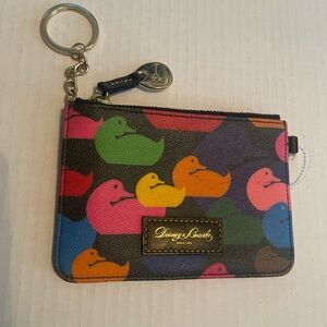 Dooney & Bourke Multicolor Duck Print Keychain Wallet